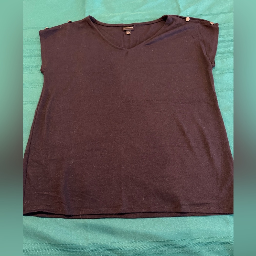 Worthington Black Short Sleeve Top